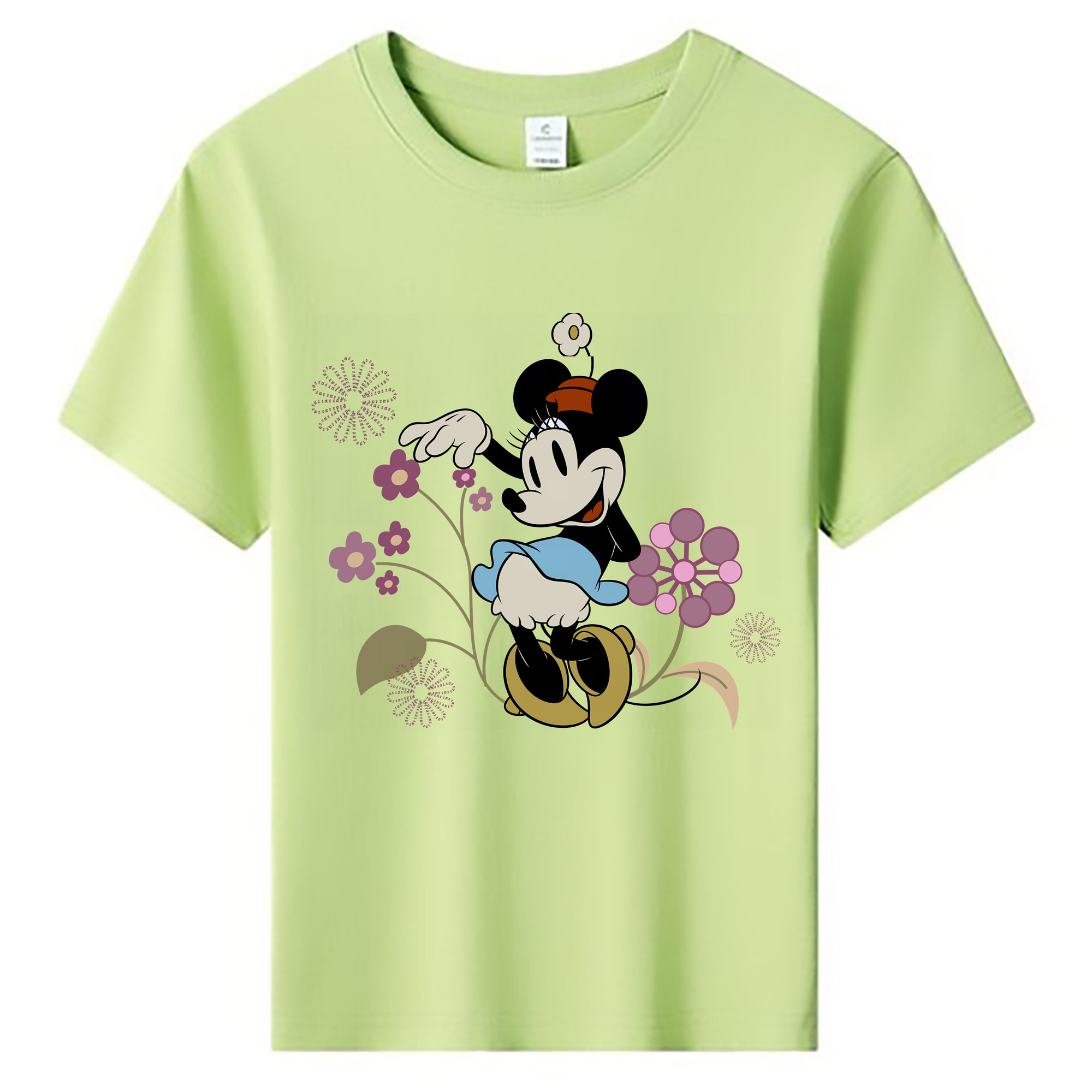 （画像用） ミッキーマウス Mickey Mouse 綿100％キッズTシャツ（フロントプリント）